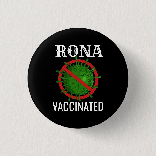 CoVid-19 Vaccinated Button (Front)