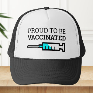 Covid-19 Vaccine   Proud To Be Vaccinated Trucker Hat