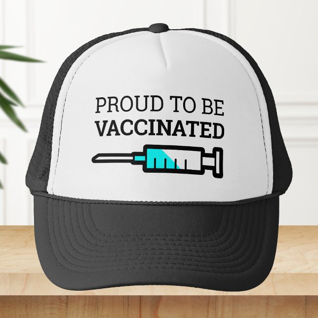 Covid-19 Vaccine | Proud To Be Vaccinated Trucker Hat (Creator Uploaded)