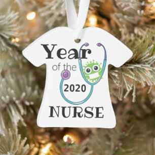 Covid -19 , Year of the Nurse Christmas Ornament