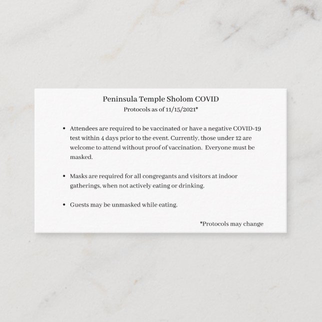 covid card (Front)