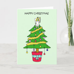 Covid Christmas Angel in a Face Mask Holiday C Card