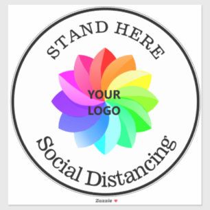 COVID Logo Social Distancing Vinyl Decal Floor