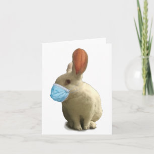 COVID Mask Rabbit All-Occasion Greeting Card