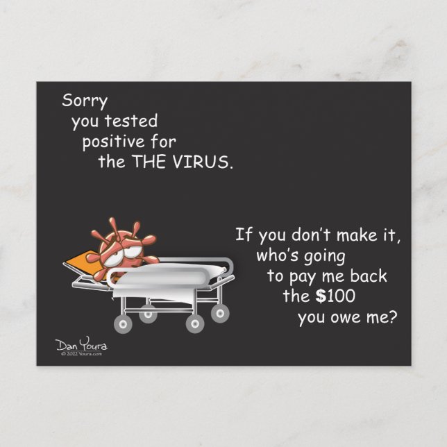 COVID Postcard #7 in CORONA series by Dan Youra (Front)