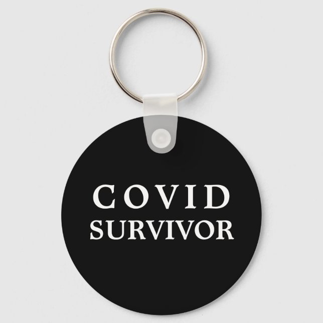 Covid Survivor - I Survived Covid-19 Virus Key Ring (Front)
