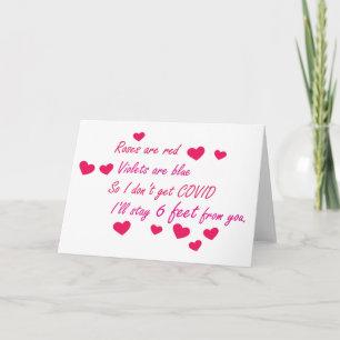 Covid Valentines Poem Card