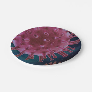 Covid Virus Biology Paper Plate
