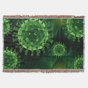 Covid Virus Pathogen Infection Throw Blanket