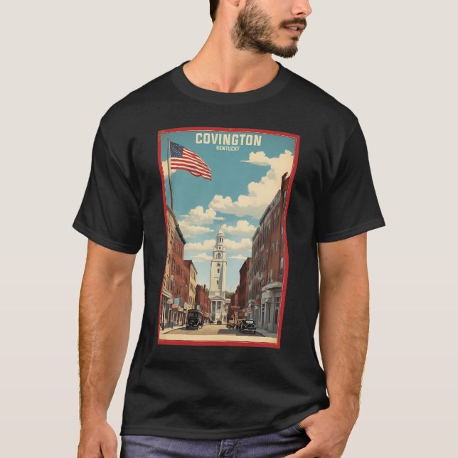 Covington Kentucky Usa Vintage Travel Tourism   T-Shirt (Front)