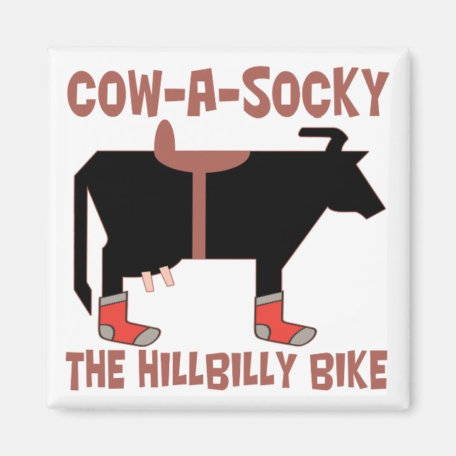 Cow A Socky Magnet (Front)