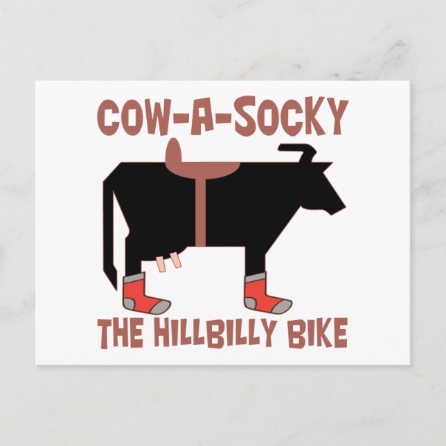 Cow A Socky Postcard (Front)