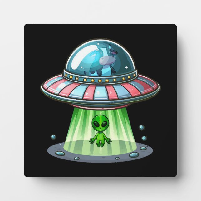 Cow Abducting Alien Plaque (Front)