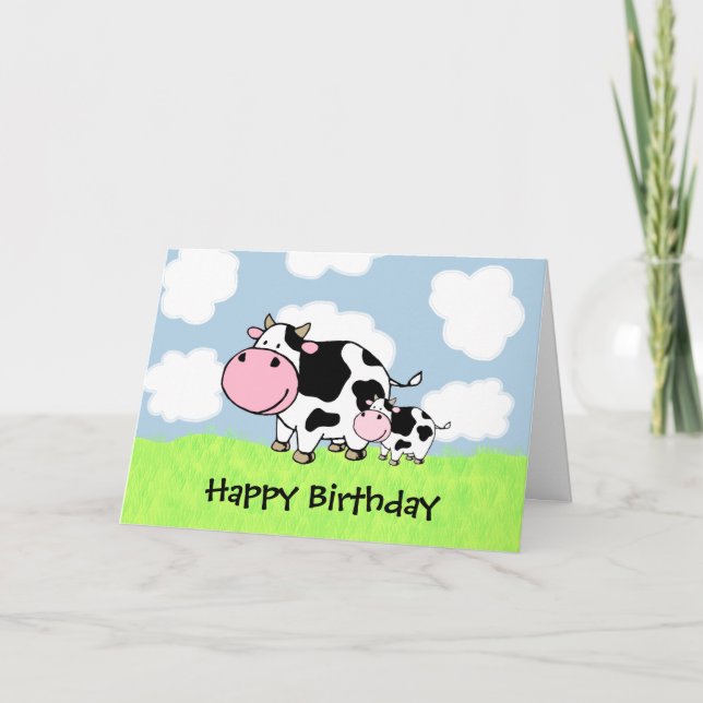 Cow and Baby Card (Front)