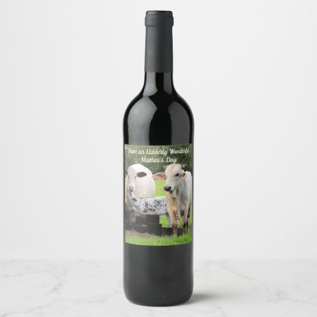 Cow and Calf - Personalised Wine Label (Front)