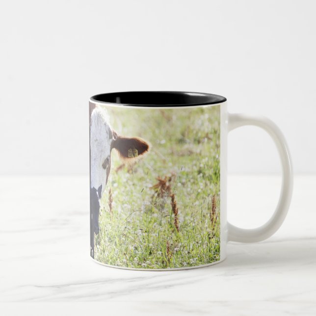 Cow and calf Two-Tone coffee mug (Right)