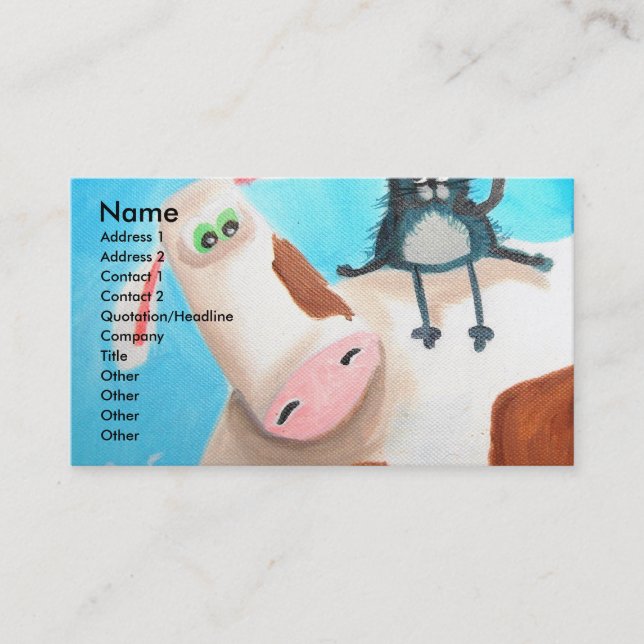 COW AND CAT BUSINESS CARD (Front)