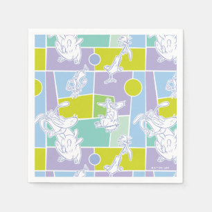 Cow and Chicken Colour Block Pattern Napkin