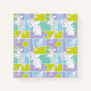 Cow and Chicken Colour Block Pattern Notebook