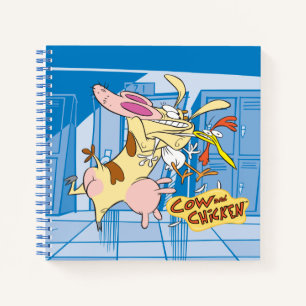 Cow and Chicken Hug Graphic Notebook