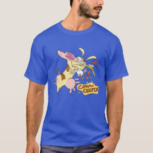 Cow and Chicken Hug Graphic T-Shirt