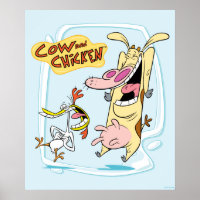 Cow and Chicken Laughing Graphic