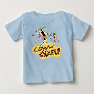Cow and Chicken Logo Graphic Baby T-Shirt