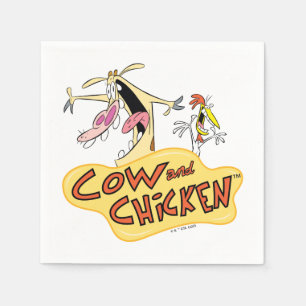 Cow and Chicken Logo Graphic Napkin
