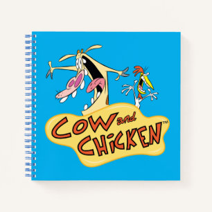 Cow and Chicken Logo Graphic Notebook