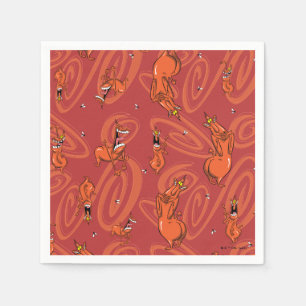Cow and Chicken Red Guy Pattern Napkin