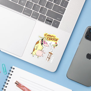 Cow and Chicken Smiling Graphic