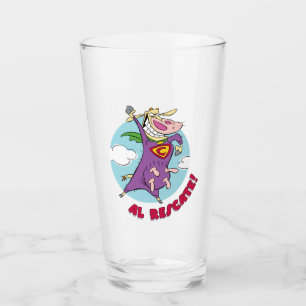 Cow and Chicken Super Cow Al Rescate! Glass