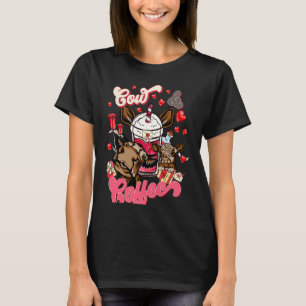 Cow And Coffee Valentine's Day For Cow Coffee Cow T-Shirt