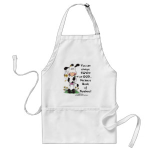Cow and Ladybug COWnt on God Standard Apron