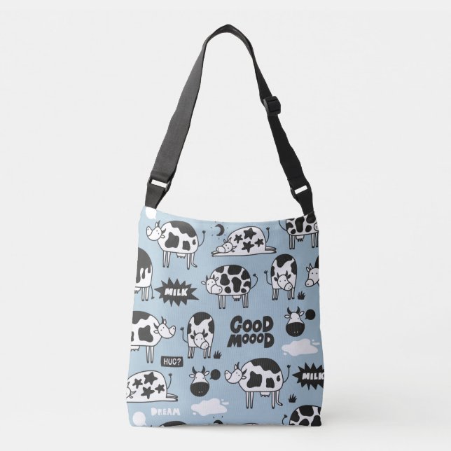Cow and milk crossbody bag (Front)