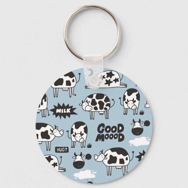 Cow and milk key ring (Front)