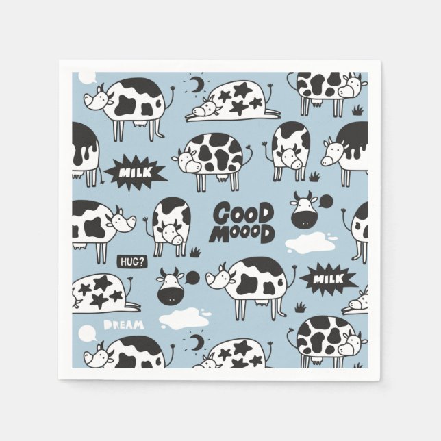 Cow and milk napkin (Front)