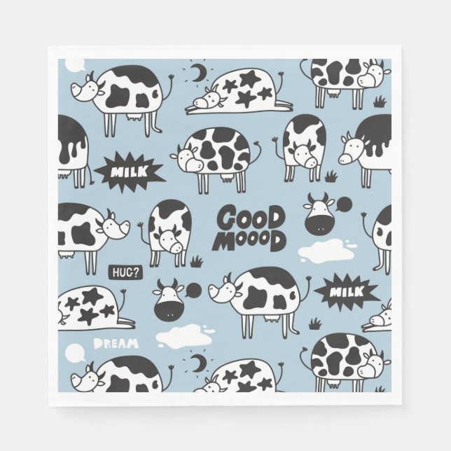 Cow and milk napkin (Front)