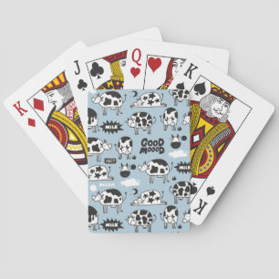 Cow and milk playing cards
