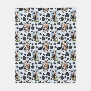 Cow Animal Pattern Design  Fleece Blanket