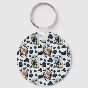 Cow Animal Pattern Design  Key Ring