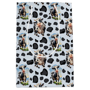 Cow Animal Pattern Design Medium Gift Bag