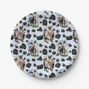 Cow Animal Pattern Design  Paper Plate