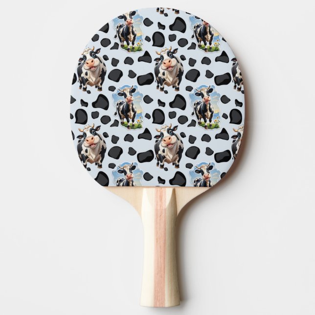 Cow Animal Pattern Design  Ping Pong Paddle (Front)