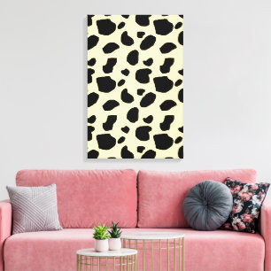 Cow Animal Skin Colour Pattern Design Canvas Print