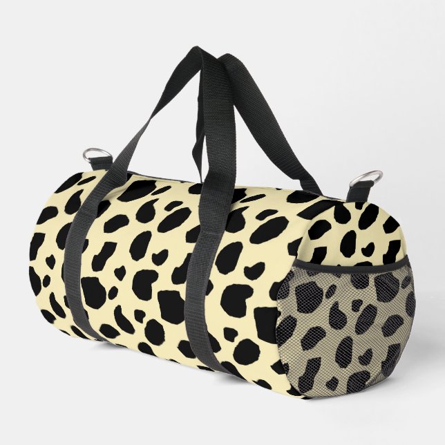 Cow Animal Skin Colour Pattern Design  Duffle Bag (Right Corner)