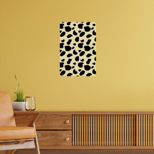 Cow Animal Skin Colour Pattern Design  Poster