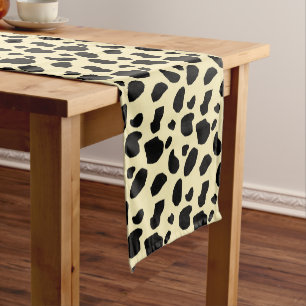 Cow Animal Skin Colour Pattern Design  Short Table Runner