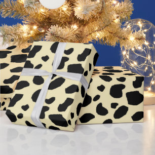 Cow Animal Skin Colour Pattern Design  Wrapping Paper