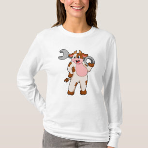 Cow as Mechanic with Wrench T-Shirt